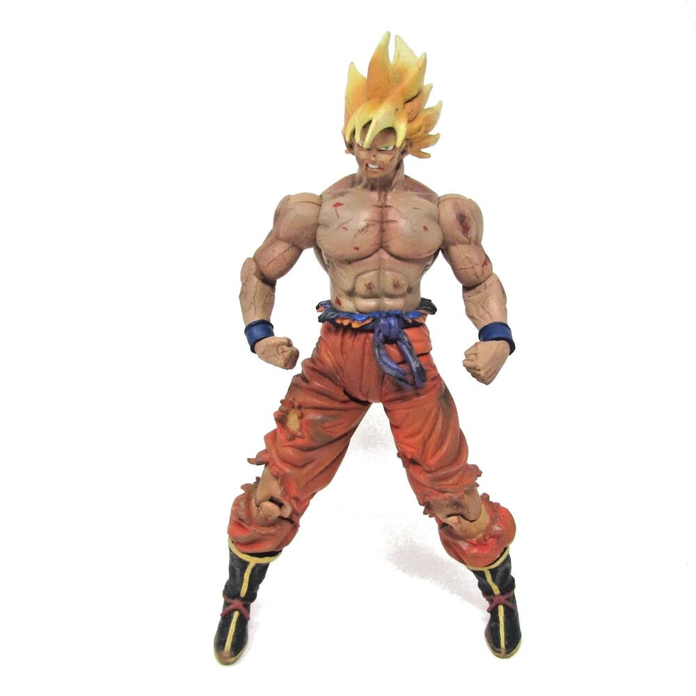 Dragon Ball Z Goku Super Saiyan Action Figure Battle Damaged 10" Irwin Toys 2001